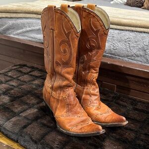Stetson Brown Western Cowboy Boots Women’s 7 Euro 38
